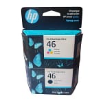 Tinta HP 46 Negro CZ637AL y CZ638AL 46 Color Original