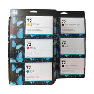 Tintas HP 72 de 130ml. pack 6 Colores serie T610, T620, T770