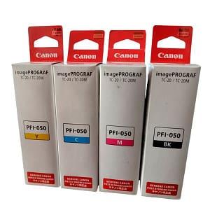Kit de Tinta Canon PFI-050 rinde 7300 páginas cada color