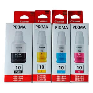 Kit de Tinta Canon GI-10 Negro 8,300 pág Colores 7,700 pág