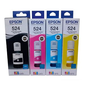 Kit de Tintas Epson T524 Negro, Magenta, yellow, Cyan