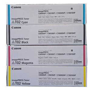 Kit Toner Canon T02 Black, Cyan, Magenta, Yellow 1600 Gramos Original