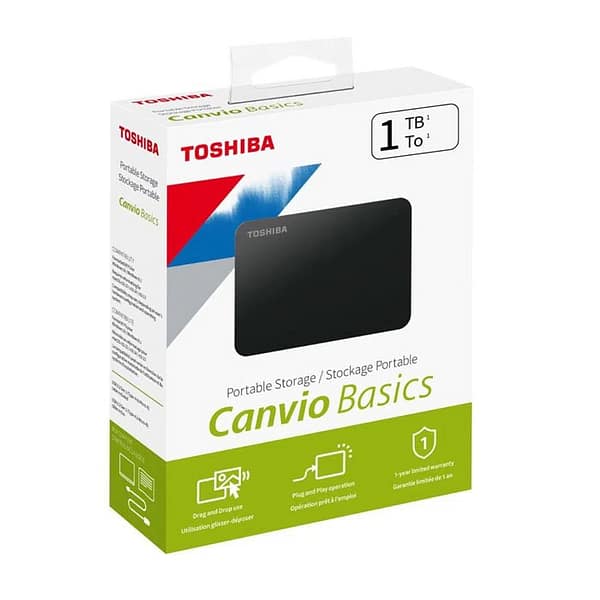 Disco Duro Externo Toshiba 1TB Canvio Basics USB 3.0-
