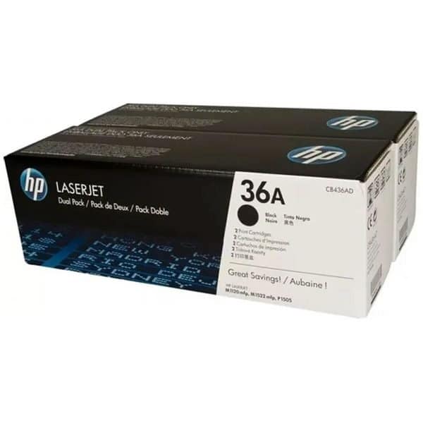 toner-hp-cb436ad-36ad Toner hp CB436AD Negro Cartucho HP 36ad original Pack de 2