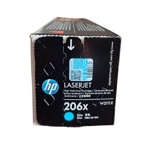 Tóner HP 206X Tóner HP W2111X (206X) Original L.J. M255 Cyan 2,450 PGS