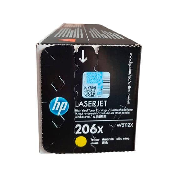 Tóner HP 206X Yellow Tóner HP W2112X (206X) Original L.J. M255 Yellow 2,450 PGS